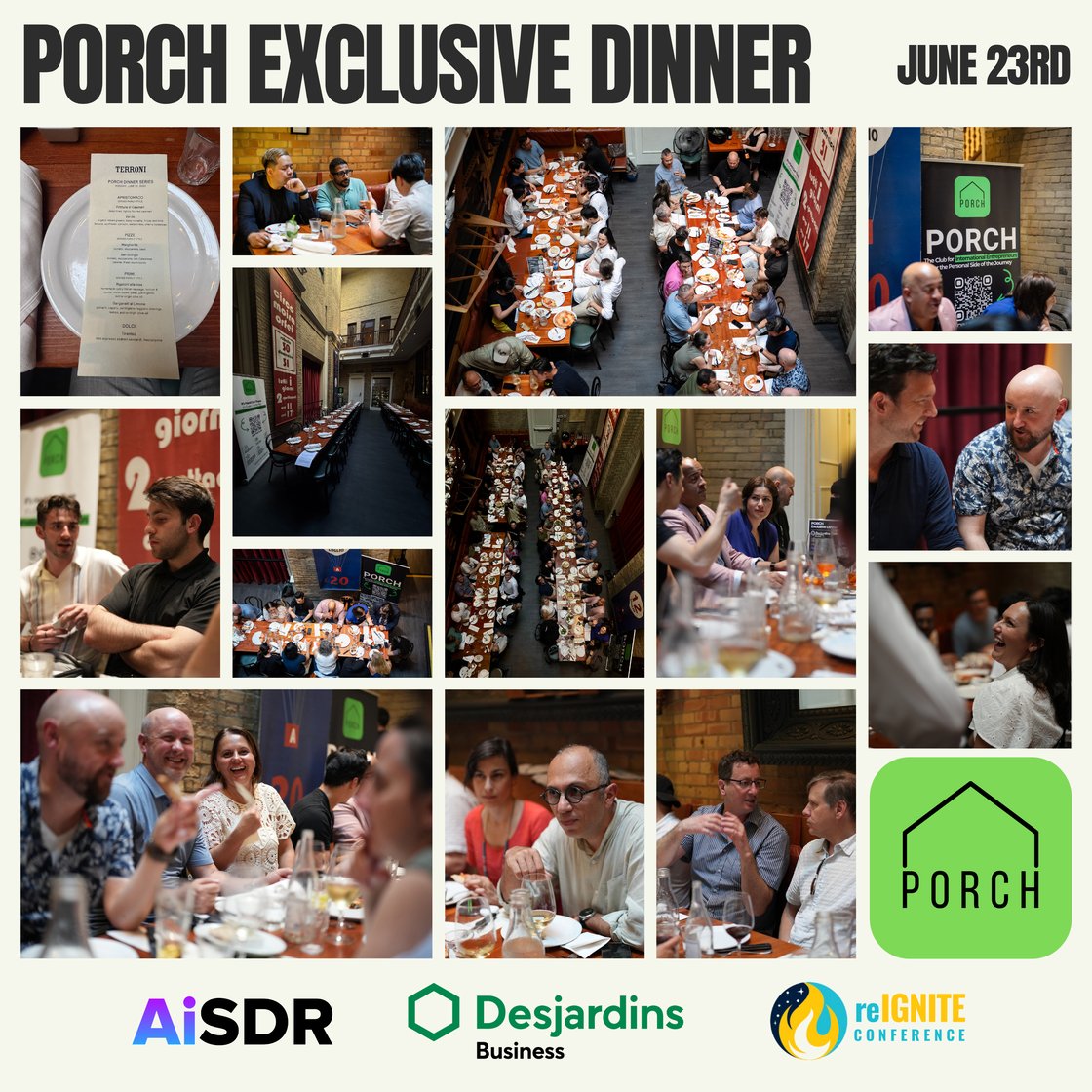 PORCH Dinner Collage